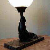 Art deco lamp sea lion