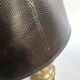 Bronze lamp, 2M fabric cable, sewn lampshade.