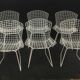 Series of 6 wire chairs by Harry Bertoia for Knoll International