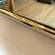 Vintage wall mirror Schöninger in silver and turquoise - Regency