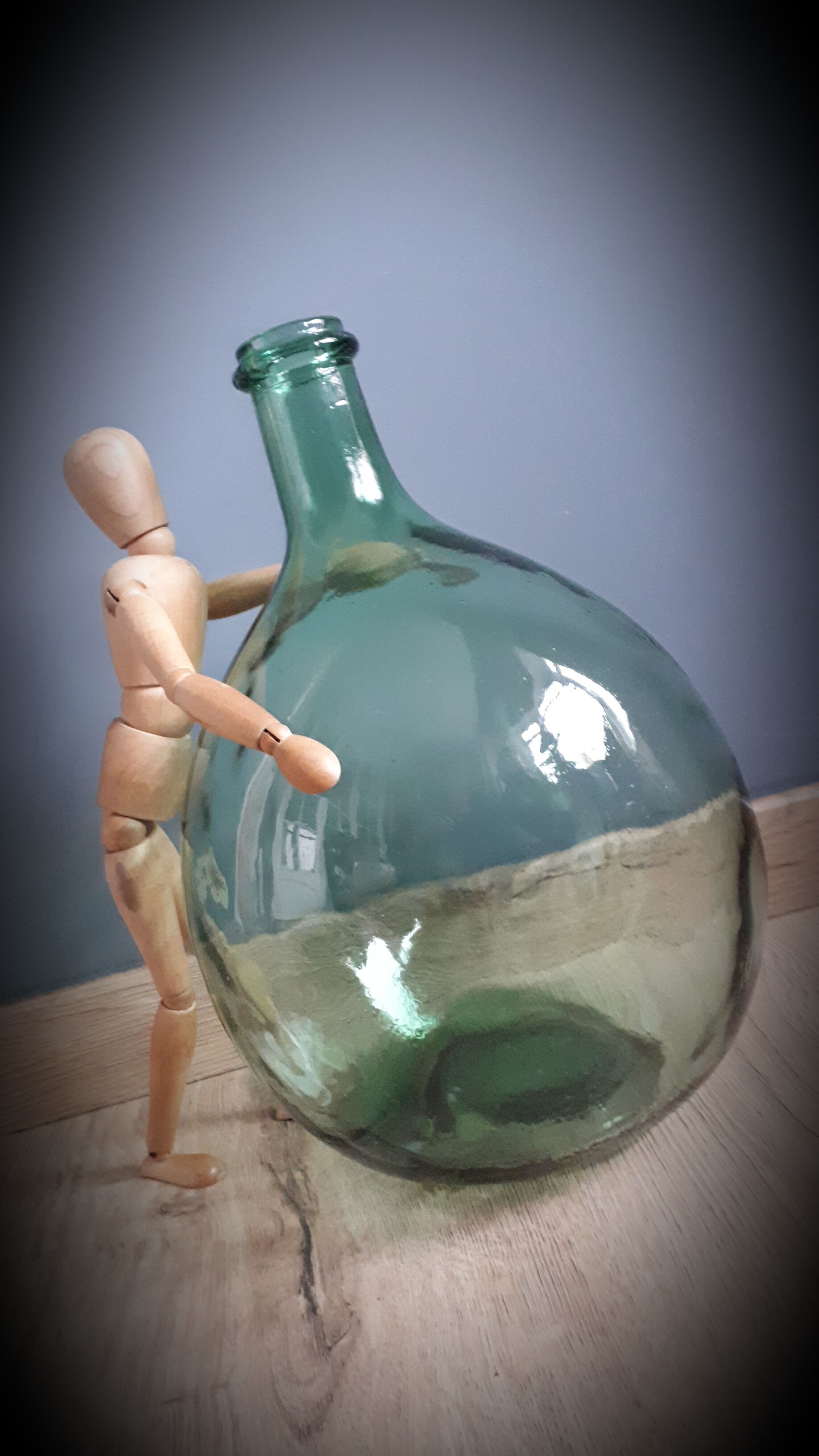 Demijohn 6 L clear green
