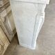 Louis XVI fireplace in white marble, 19th century.