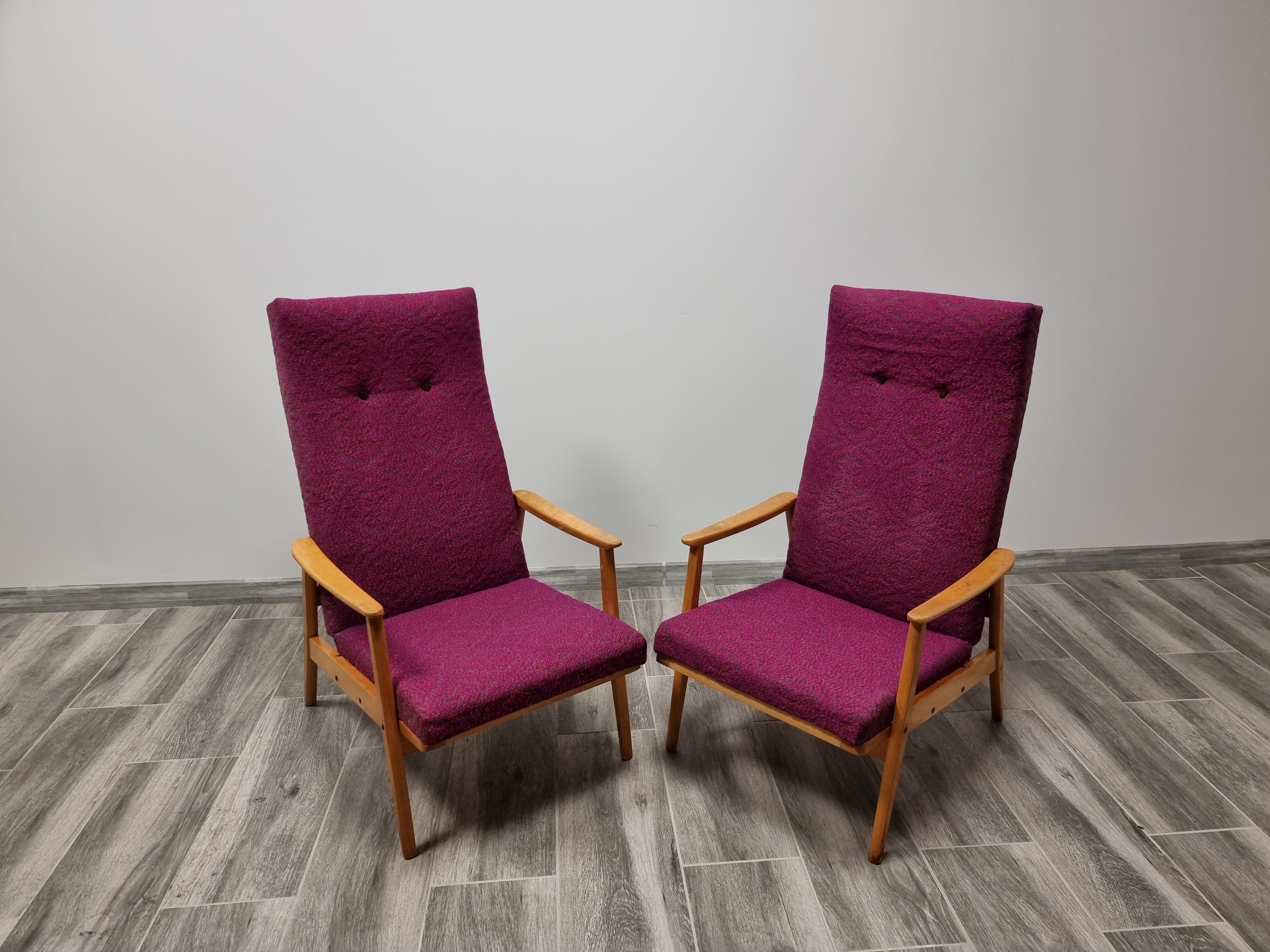 Vintage armchairs by Ton