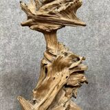 Brutalist art: large sculpture made from a teak root around 1970