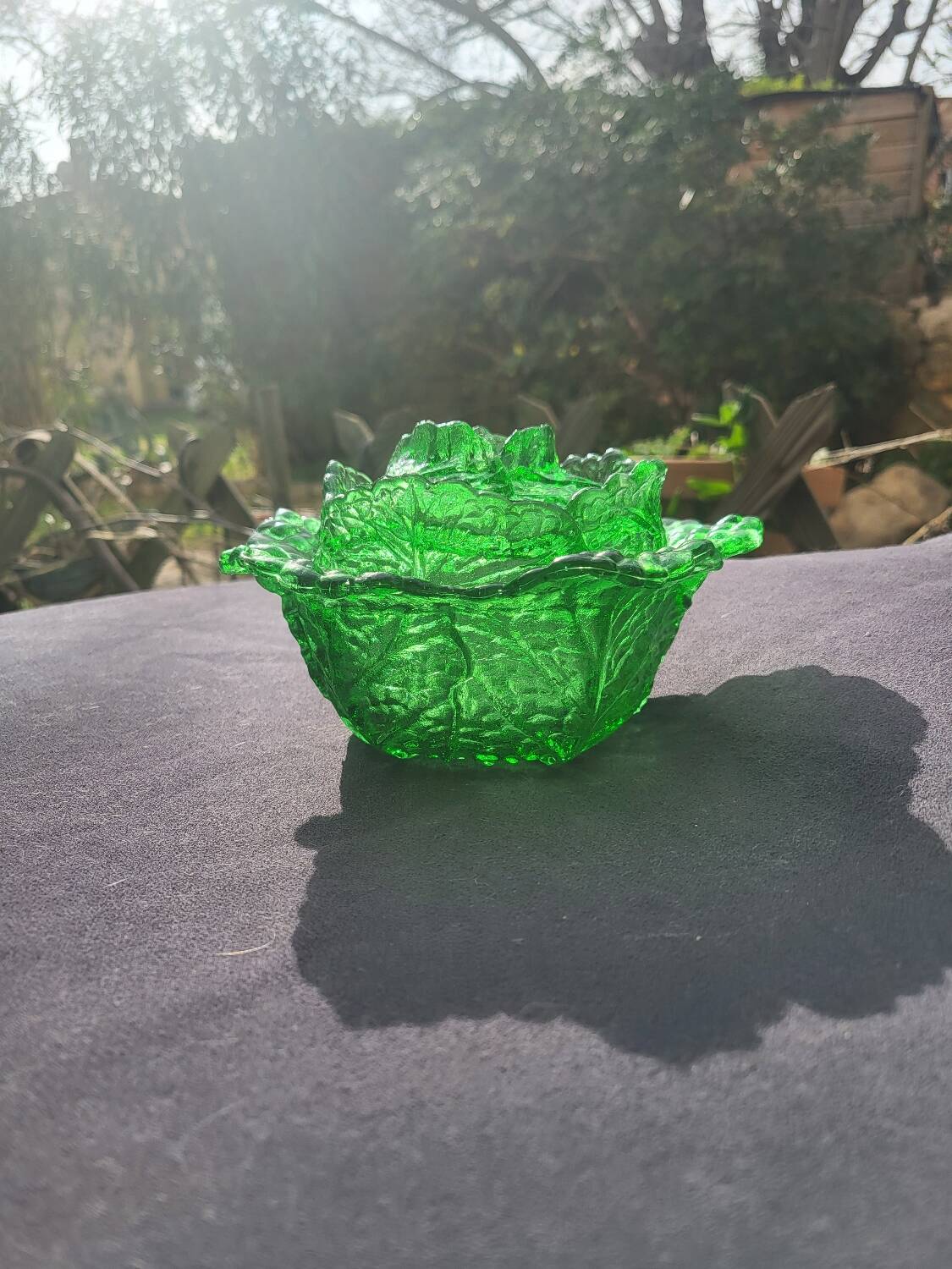 Beurrier chou en verre Portieux ( urane ouraline)
