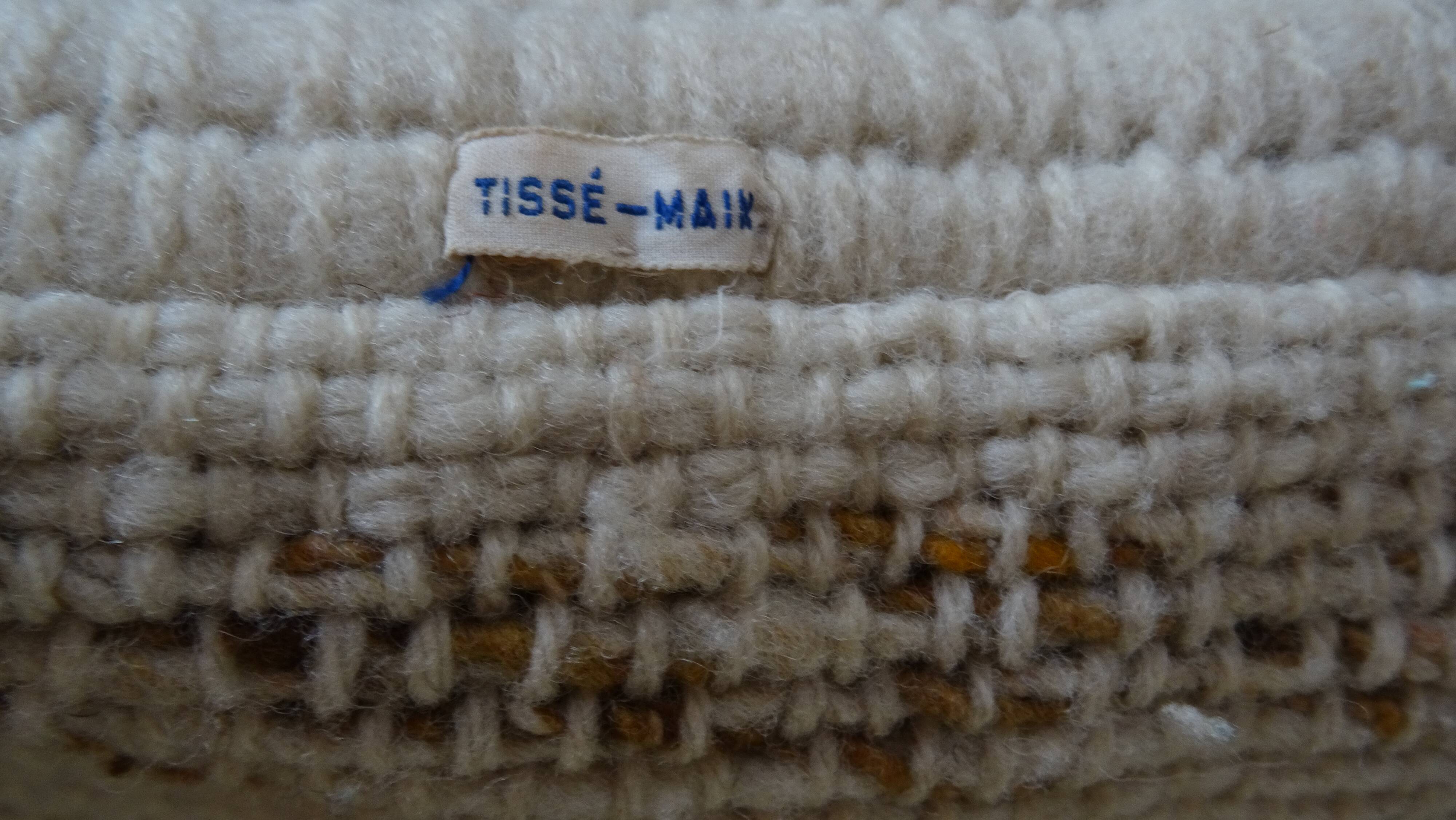 Coussin long laine naturelle 50x20cm