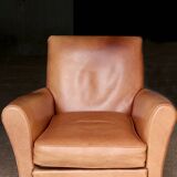 Vintage leather club armchair. very good condition.