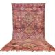 Tapis marocain vintage fait main 183 x 375 cm - Tapis en laine Boujaad - Tapis berbère