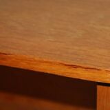 2 oak veneered cross-braced bedside tables