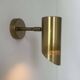 Vintage adjustable wall light, solid perforated brass, France 1960