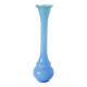 Vase en opaline dentelé, bleu ciel, 1960