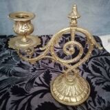 Pair of old bronze candlestick