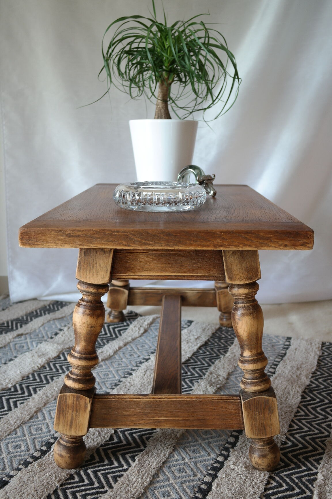 Country coffee table western vintage oak