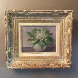 Charming old painting: Bouquet of lily of the valley