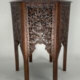 Table d’appoint 19ème siècle Birman sculpté à la main