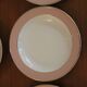6 vintage rose gold Villeroy & Boch soup plates