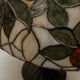 Tiffany-style table lamp with stained glass shade