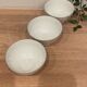 3 small faceted bowls