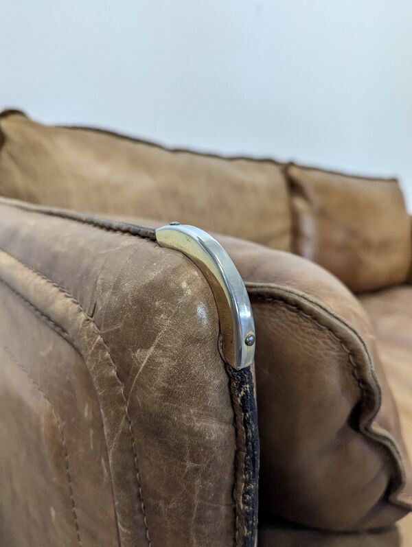 Canapé 2 places Roche Bobois années 80 en cuir