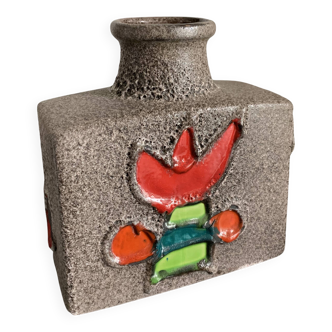 Vase Fat Lava West Germany 1980s