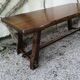 Large table and 2 benches brutalist design Olavi Hänninen