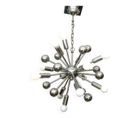 Large Sputnik chandelier Space Age by Reggiani, Italy, to