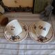 Sarreguemines coffee cups and saucers, Agreste model