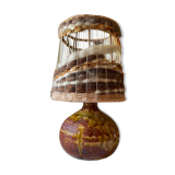 Stoneware lamp La Borne signed Migeon