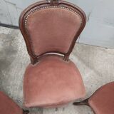 Set of 3 Louis Philippe style chair in walnut