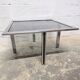Metal and smoked glass coffee table