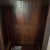 White marble mahogany showcase