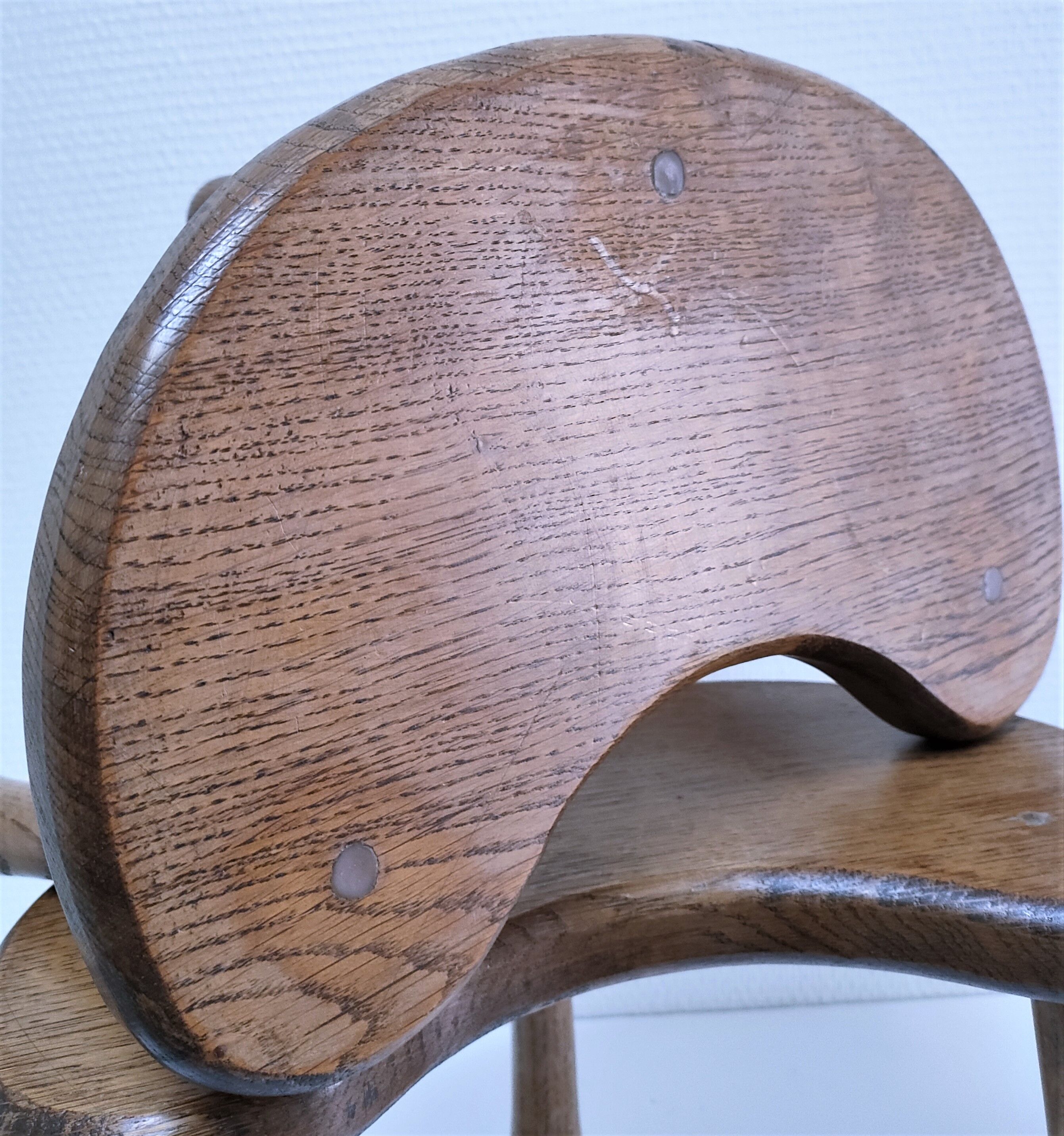 Pair of tripod stools feet solid wood solid wood vintage design