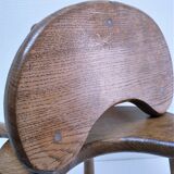 Pair of tripod stools feet solid wood solid wood vintage design