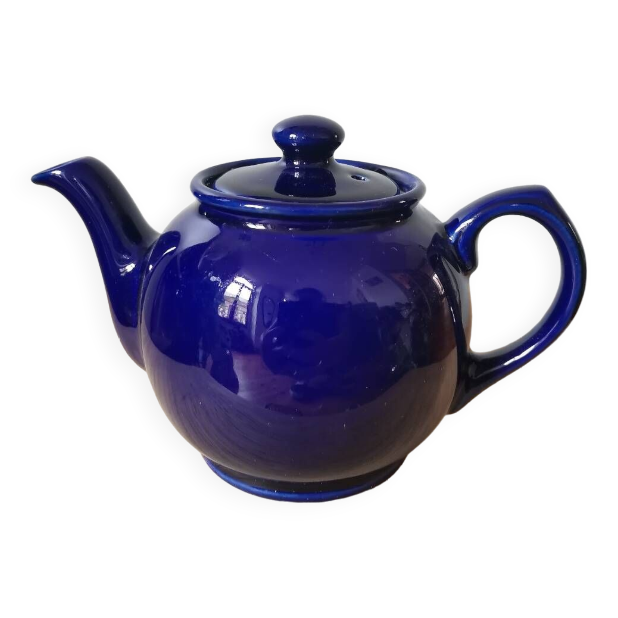 Vintage blue ceramic teapot from Sevres Price & Kesington