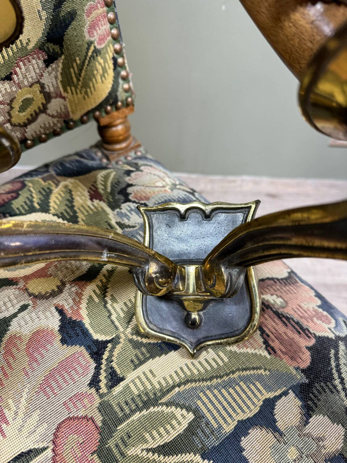 Jules Leleu Pair Of Bronze Sconces With Stamped Double Patina