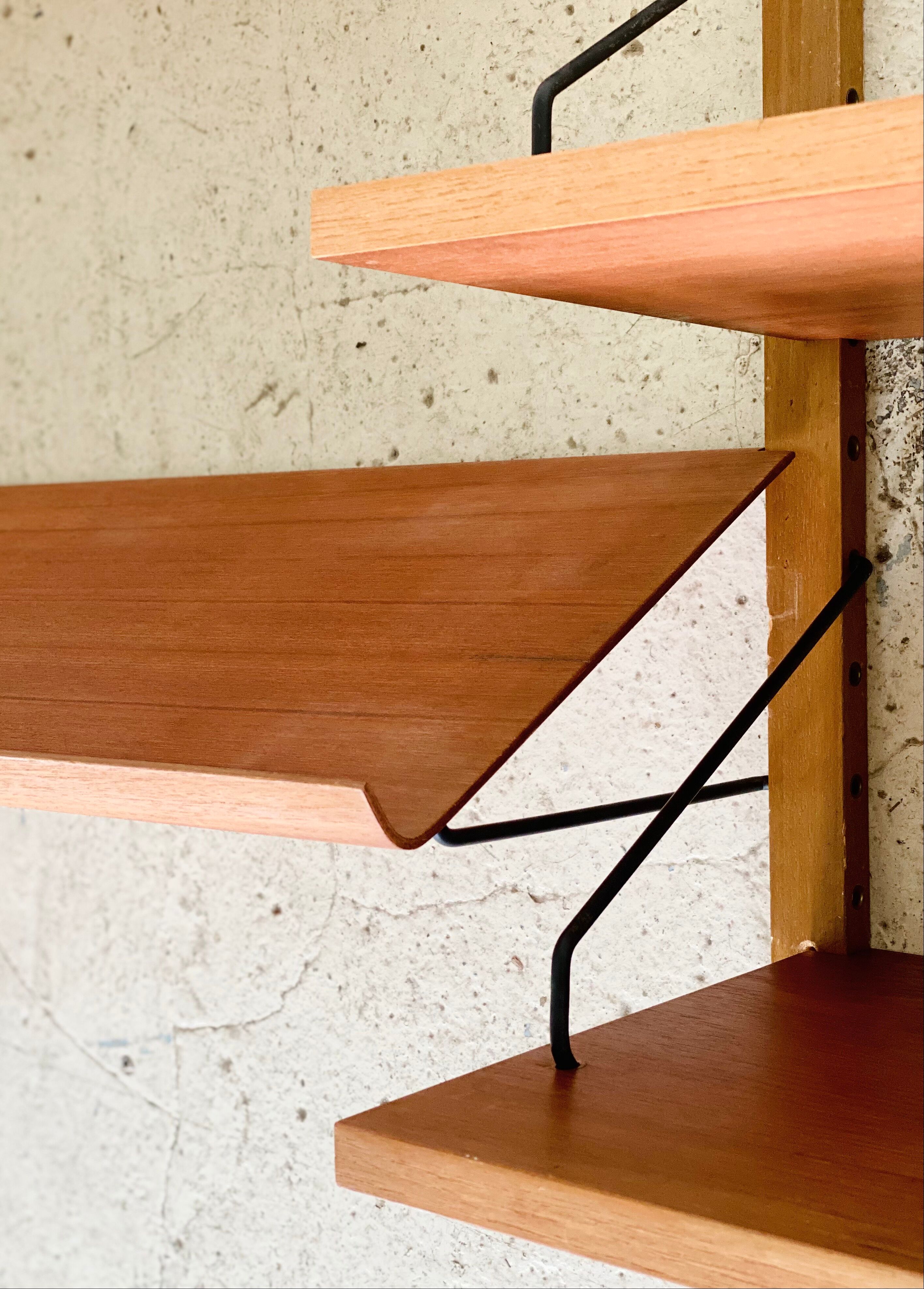 Etagère modulable par Poul Cadovius pour Royal System Danemark 1960
