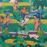 Gouache on framed canvas, Indonesia (school) 87 cm x 67 cm