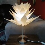Lampe de salon fleur de lotus années 80