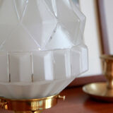 Bedside lamp brass globe old art deco vintage skyscraper