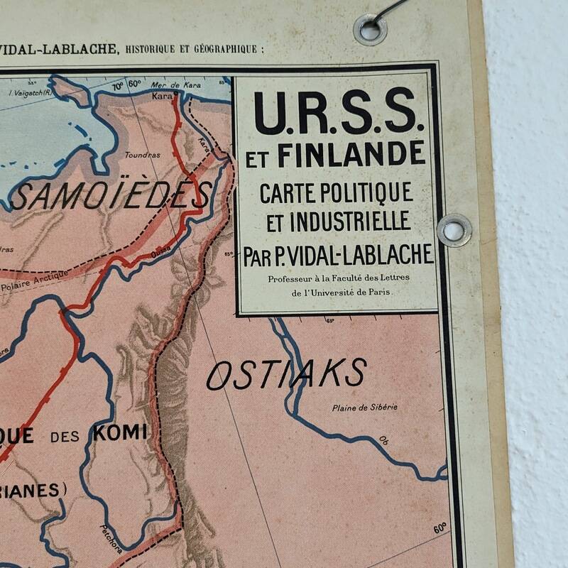 Vidal lablache school map - n°34 ussr and finland