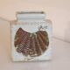 Scandinavian ceramic vase with stylised bird decoration.