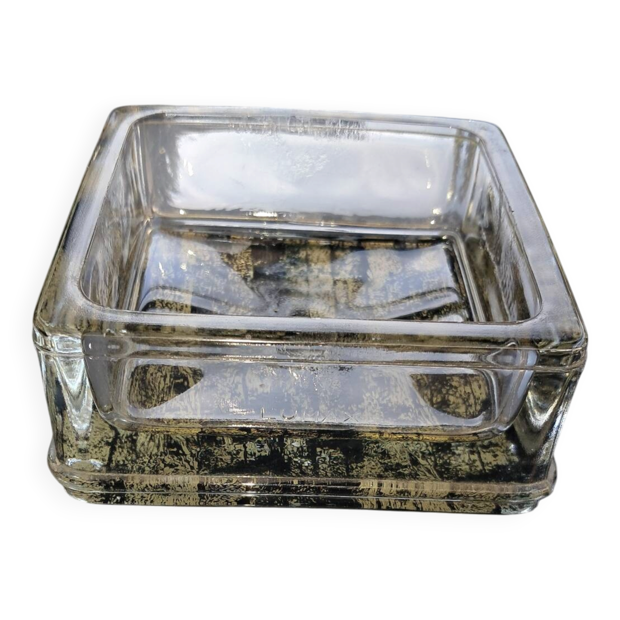 Vintage ashtray / pocket tray lumax – modernist design 12x12 cm