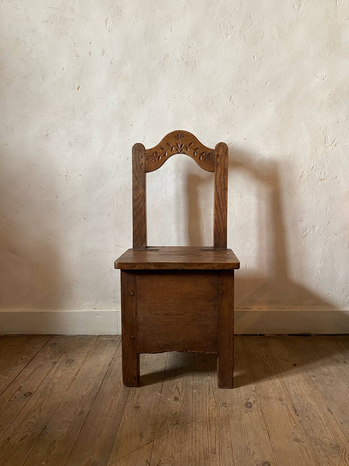 Antique solid oak chair