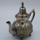 Vintage arabic high quality Authentic handmade nickelplated moroccan copper teapot pewter, arabic oriental design