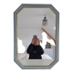 Miroir octogone bleu vintage