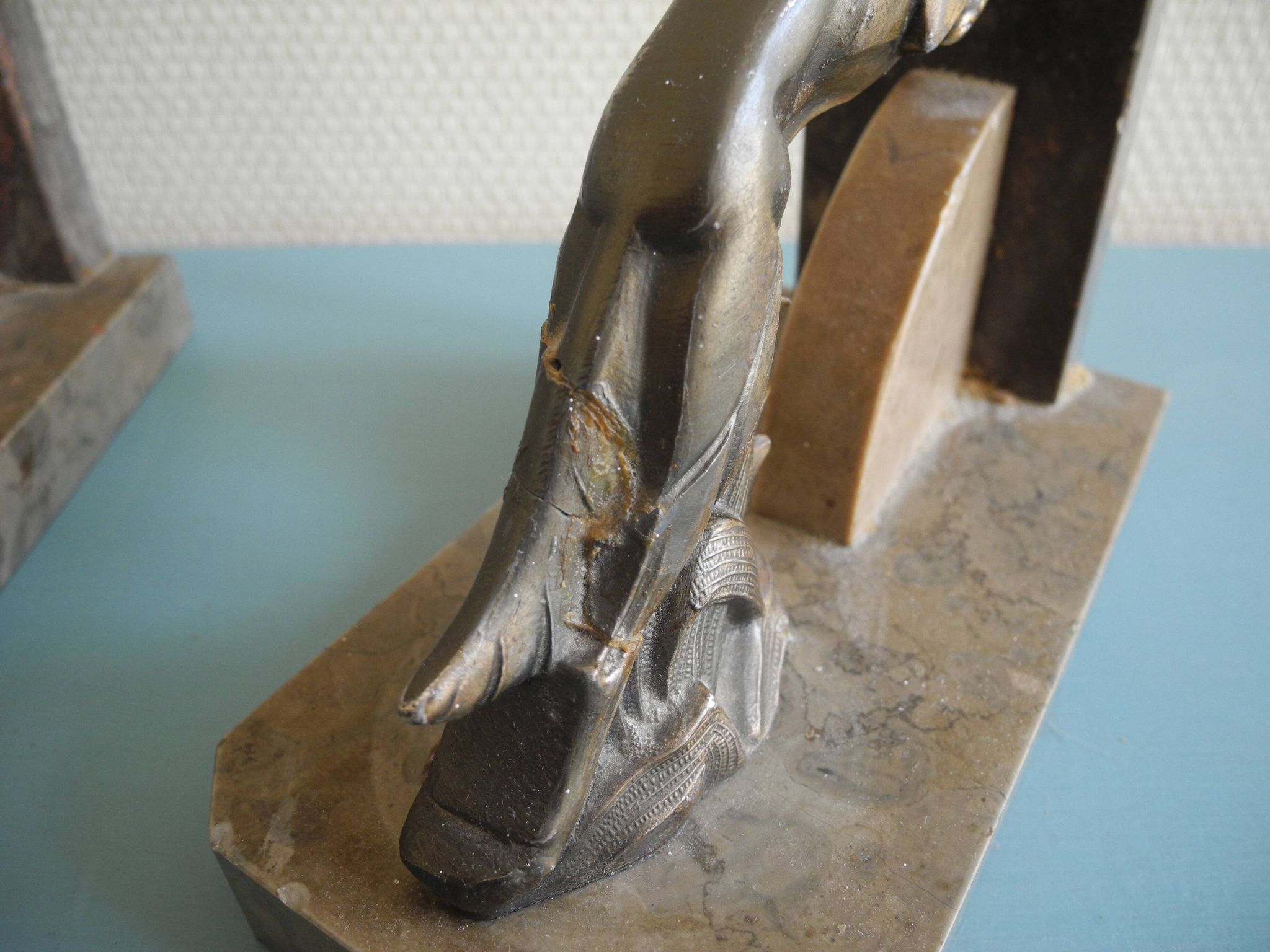 pair of art deco greyhound bookends bronze marble antique pair of bookends