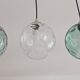 Made globe pendant lamp 3 lights – brass & green glass