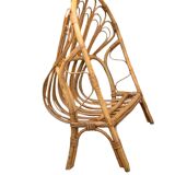 Lit corbeille en rotin pour enfant 1960