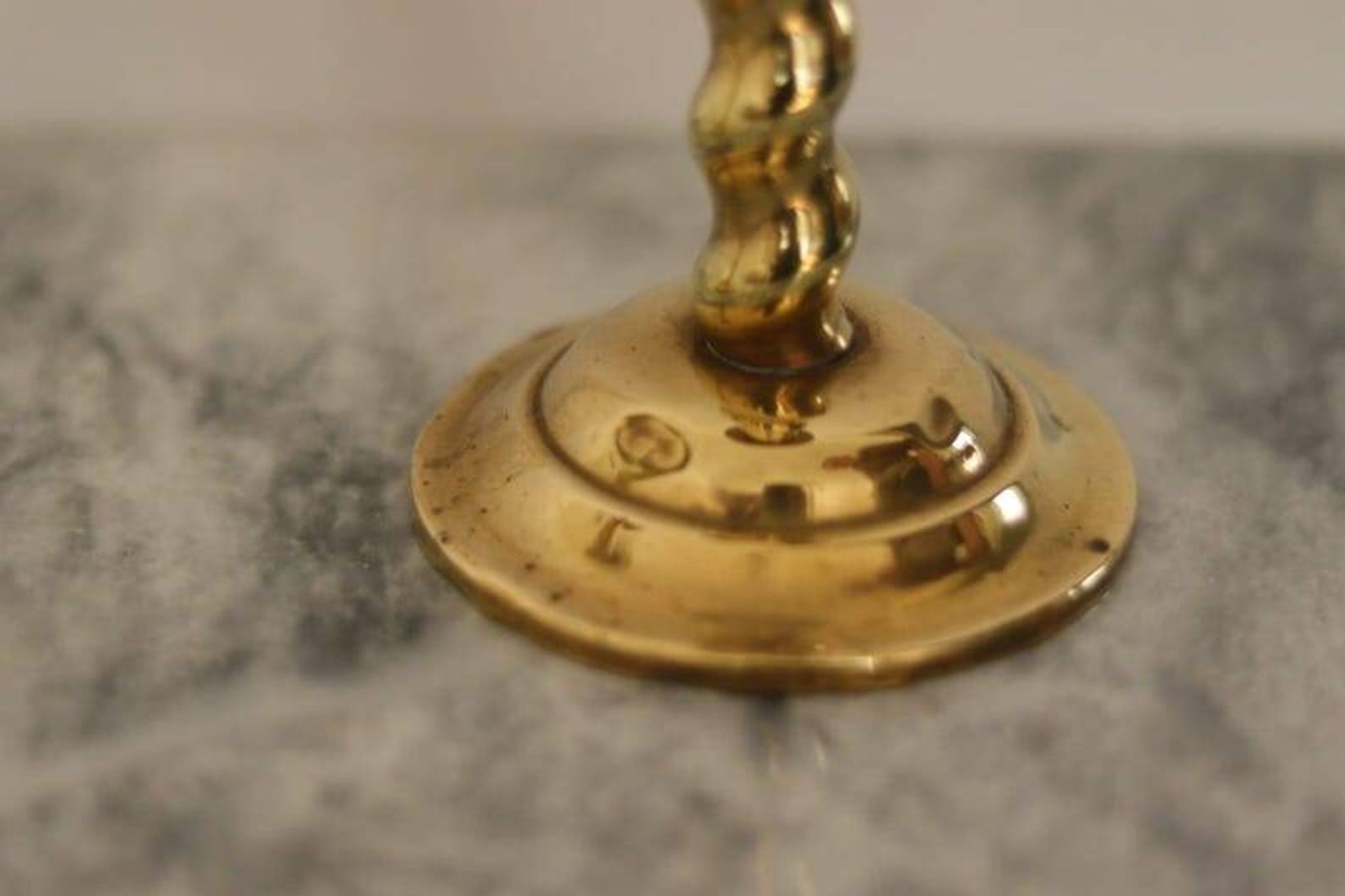 Pair of Vintage Swedish Brass Angel Candle Holders