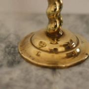 Pair of Vintage Swedish Brass Angel Candle Holders